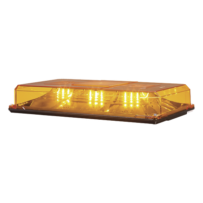 FEDERAL SIGNAL - Mini barra de luces / 24 LED / 10 pulgadas / Ámbar / Montaje permanente / SAE J845 Clase 1