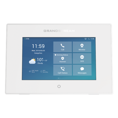 GRANDSTREAM - Intercom y Panel de Control de Acceso SIP / Pantalla Táctil 7" 1024x600 / Wi-Fi Dual Band / Audio HD Full-Duplex / PoE / 4 Entradas de Alarma