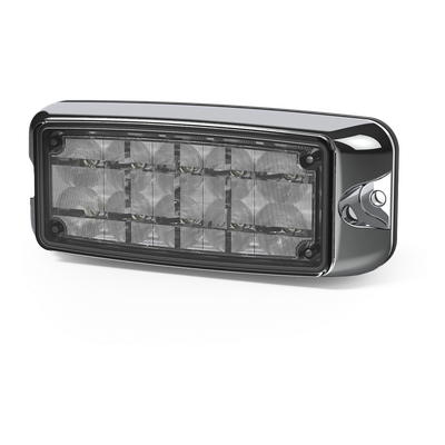 ECCO - Luz LED de Advertencia / 10 LED / Doble Color Rojo/Claro / 5 x 2 Pulgadas / Montaje Superficial / 12 a 24 VDC / IP Exteriores