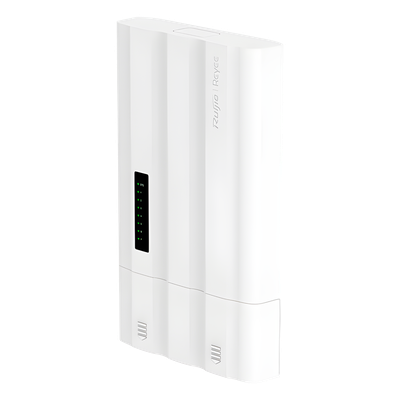 RUIJIE - Switch PoE para Exteriores / 7 Puertos Gigabit / 5 RJ45 + 2 SFP / PoE+ 60W / ERPS / IP65 / -30°C a 65°C / Gestión Cloud / Capa 2 / Fanless