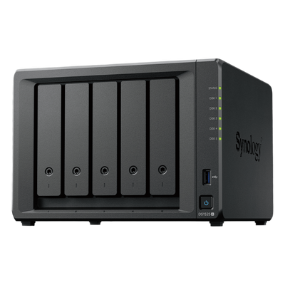 SYNOLOGY - NAS 5 Bahías / Expansión 15 Bahías / 2 Puertos 2.5GbE / Soporte 10GbE / Caché SSD M.2 / Hasta 300 TB / Virtualización y Vigilancia