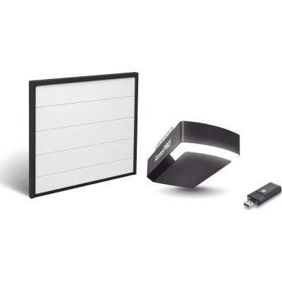 ACCESSPRO - Kit Puerta de Garage 12x8 Pies (3.67 x 2.44 m) / Imitacion madera / Motor DC 1/2 HP / Insulada / Activación WiFi / Hasta 50 Controles / Lámina Calibre 26