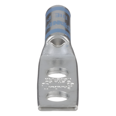 PANDUIT - Terminal de Compresión Doble Ojillo / Calibre 6 AWG / Ángulo Recto / Espaciado 16 mm (0.63 in) / Tornillo Prisionero 1/4 in / Inspección Visual