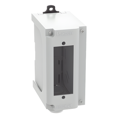 PANDUIT - Panel de Parcheo de Fibra Óptica / Riel DIN 35 mm (1.38 pulgadas) / 1 Placa FAP / Gris / UL94V-0
