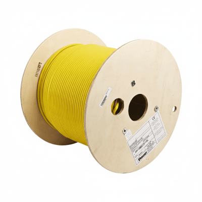 PANDUIT - Bobina de Cable Blindado F/UTP de 4 Pares, Cat6A, Soporte de Aplicaciones 10GBase-T, LSZH (Libre de Gases Tóxicos), Color Amarillo, 305 Metros (1000 Pies)