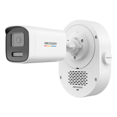 HIKVISION - Cámara Bala TURBOHD / 2 Megapixel 1080p / ColorVu 24/7 / Luz Dual 40 m (131.2 ft) / Audio Bidireccional / Disuasión Activa / IP67