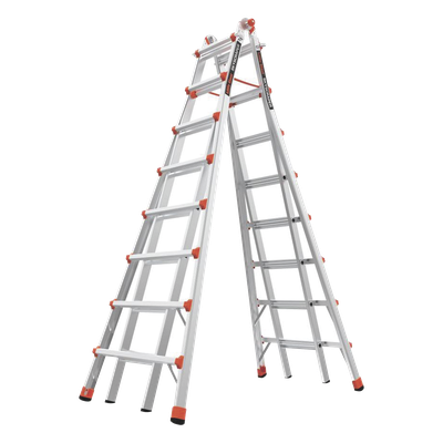 LITTLE GIANT LADDER SYSTEMS - Escalera telescópica en A / 21 ft (6.4 m) / 11 ft (3.35 m) ajustable / Aluminio de alta resistencia / 103 lbs (46.7 kg)