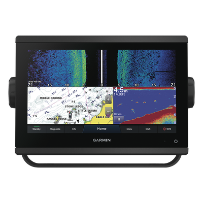 GARMIN - Plotter con Ecosonda / Pantalla Táctil 9" / CHIRP ClearVü SideVü / Potencia 1 kW / GPS GLONASS 10 Hz / Red NMEA 2000