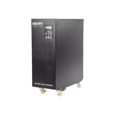 EPCOM POWERLINE - Inversor / Cargador para sistemas tipo isla de 192Vcc/120VCA de 5000W onda sinusoidal pura con controlador MPPT. Administre una fuente fotovoltaica, la red eléctrica y recargue su banco de baterías y su consumo sin problemas.