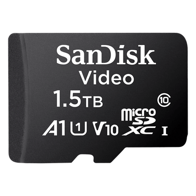 SANDISK - Memoria microSD / 1.5TB (1500 GB) / Alta Resistencia / Videovigilancia 24/7 / Clase 10 / UHS-I / -25°C a 85°C / 768 TBW