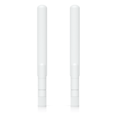 UBIQUITI - Par de Antenas Omnidireccionales / Doble Banda / 2.4 GHz 3 dBi / 5 GHz 4 dBi / IPX6 / 6.1 x 0.6 x 0.6 pulgadas
