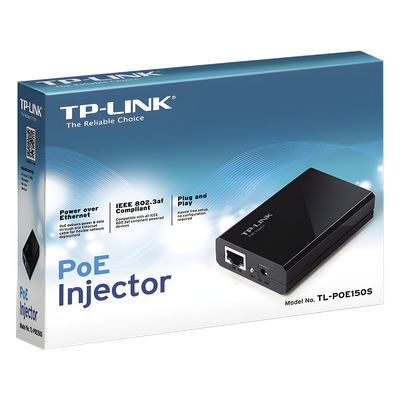 TP-LINK - Inyector PoE / 15.4W 802.3af / 2 puertos Gigabit / Hasta 100 m (328 pies) / Plug and Play