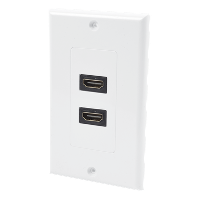 LINKEDPRO BY EPCOM - Placa de Pared / 2 Puertos HDMI Hembra a Hembra / 4K UHD / UL 94V-0 / 70 x 115mm / 2.75' x 4.52'