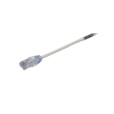 PANDUIT - Cable de Parcheo TX6, UTP Cat6, Diámetro Reducido (28AWG), Color Blanco Mate, 3.35 Metros (11 Pies)