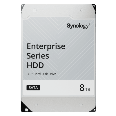 SYNOLOGY - Disco Duro SATA de 3,5" Serie Enterprise HAT5300 / Capacidad 8TB / 7200 RPM / Caché de 512 MB / MTBF 2.5 Millones de Horas / Carga de Trabajo 550 TB/Año / Tecnología CMR / Garantía de 5 Años