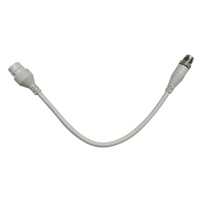 HIKVISION - Adaptador de Red Industrial / RJ45 a M12 D-Code Macho / 4-Pines / Cable 200 mm / Rango Térmico -15 a 80°C / Diseño Angular