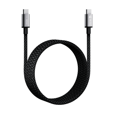 EZVIZ - Cable de Carga USB-C a C 1.5 Metros (4.92 Pies) / Tecnología GaN (Nitruro de Galio / Fast-Charging / Potencia 60W / Velocidad Transferencia 480 Mbps / Material Nylon / Conector Aluminio Anodizado