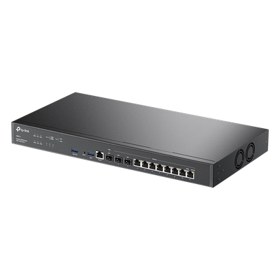 TP-LINK - Router Empresarial Multi-WAN / 10 Puertos WAN con Balanceo de Carga / 2 Puertos SFP+ 10G / 1 Puerto SFP 1G / 8 Puertos RJ45 1G / 2.3 Millones Sesiones Concurrentes / 2 Puertos USB 3.0