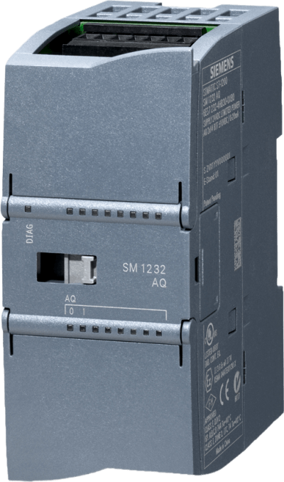 SIEMENS - Módulo Analógico de Salida SM 1232 / 4 Salidas AO / +/-10V 14-bit / 0-20mA 4-20mA 13-bit / IP20 / Diagnósticos Avanzados / Aprobaciones Globales