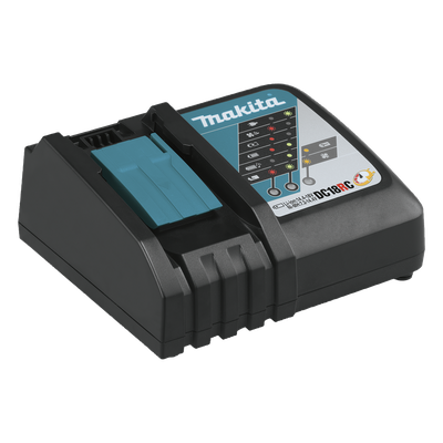 MAKITA - Cargador Rápido para Batería / 18V / Litio-Ion / Ventilador Integrado / Carga 2.0Ah en 25 min / Control Activo de Temperatura