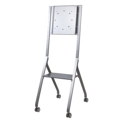 EPCOM - Soporte Móvil para Pantalla / Carga 100 kg (220 lbs) / 55" a 98" / VESA 400 x 400 mm / Superficie Antibacteriana / Base con Ruedas