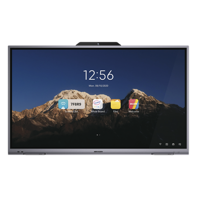 HIKVISION - Pantalla Interactiva Touch de 65" Android 8.0 / Cámara Web 8 MP / Resolución 4K / Bocinas Integradas / Entradas HDMI y VGA / Incluye 2 Lápices para Escribir