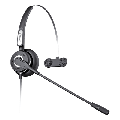 FANVIL - Diadema Con Tecnología AntiShock Para Teléfonos IP FANVIL Y Polycom Micrófono de Cancelación de Ruido y Cable Resistente a Jaloneos