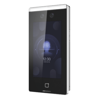 HIKVISION - Terminal Min Moe Touch de Reconocimiento Facial ULTRA Rápido con función de Videoportero  (ambientes no ruidosos) / Lectura de Códigos QR / 6,000 usuarios / Alta tecnología Deep Learning  / Cámara 2 MP compatible con NVR