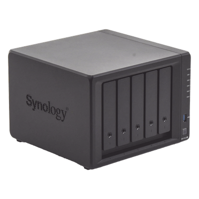 SYNOLOGY - Servidor NAS de 5 Bahías (Expandible a 15 Bahías) / Hasta 270 TB / 8 GB RAM / Servicio Nube Gratis (P2P) / Administración Remota y Respaldo Programado