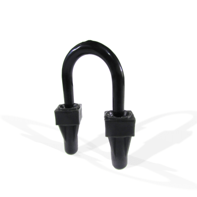 RAWELT - Abrazadera U de Pata Larga con Recubrimiento de PVC para Tubo de 3/4" (19 mm).