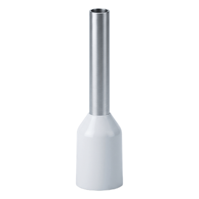 EPCOM POWERLINE - Conector Ferrule / 22 AWG / 0.5 mm² / Latón Estañado / PVC Blanco / Conductor 8 mm / 25 Piezas