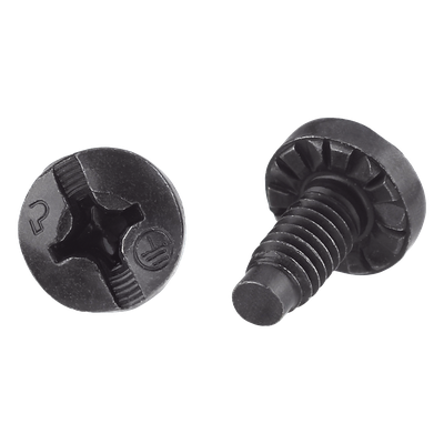 PANDUIT - Tornillo de Conexión a Tierra / #12-24 x 1/2 pulgada / Cabeza Pan Head Phillips / Acero Tricromado Negro / Bolsa 100 Piezas