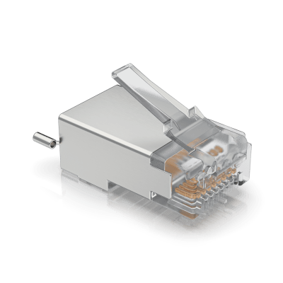 UBIQUITI - Paquete de 100 Conectores RJ45 Blindados Diseñados para Cables Ethernet UISP (UISP Cable Pro y Cable Carrier)