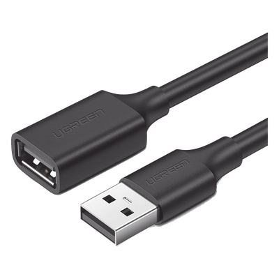 UGREEN - Cable Extensor USB 2.0 / Macho-Hembra / 1 m (3.3 ft) / 480 Mbps / Núcleo Cobre Estañado 28/22 AWG / Doble Blindaje