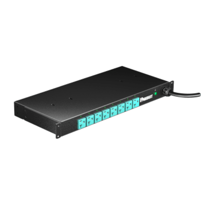 PANDUIT - PDU EL2P Switchable y Monitoreable (MS), para Distribución de Energía, Enchufe de Entrada NEMA L5-20P, Con 8 Salidas 5-20R, Horizontal 19in, 120 Vca, 20 Amp, 1 UR