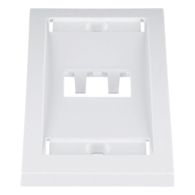 PANDUIT - Placa de Pared Vertical / 2 Puertos Mini-Com / Etiqueta y Cubierta Integradas / 2.75 x 4.5 in / ABS / Blanco