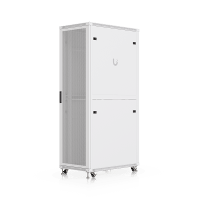 UBIQUITI - UACC Rack Cabinet 42U (600 × 1000 mm) – Gabinete de Piso Totalmente Ensamblado con Ventiladores Integrados, Paneles Removibles, Ruedas con Seguro y Puerta Frontal Perforada para Óptimo Flujo de Aire