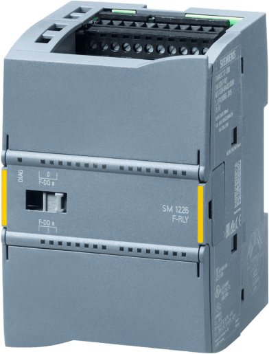 SIEMENS - Módulo de Seguridad SIMATIC S7-1200 / SM 1226 F-DQ 2x Relay 5A / PROFIsafe / PL E Cat 4 / SIL3 / 70 mm Ancho