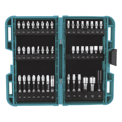 MAKITA - Juego de brocas de impacto / 45 piezas / Acero alta resistencia / Diseño hexagonal / Maletín organizador