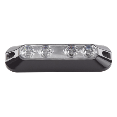 ECCO - Luz Perimetral / 4 LEDs Ultra Brillantes / Ámbar / 12-24 VCC / 4.7 pulgadas (0.39 pies)