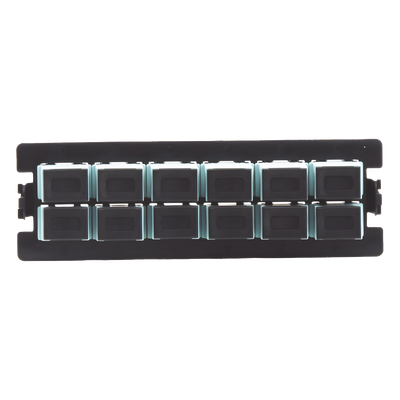 LINKEDPRO BY EPCOM - Placa Acopladora / 12 Fibras Multimodo / 12 Acopladores SC Simplex / Compatible SC-LC-APC-PC/UPC / Interior