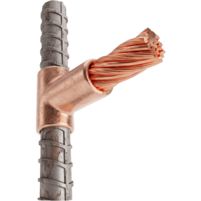 TOTAL GROUND - Molde para Soldadura exotérmica para cable Horizontal cal. 2 Awg a Varilla Corrugada Vertical de 1 in.