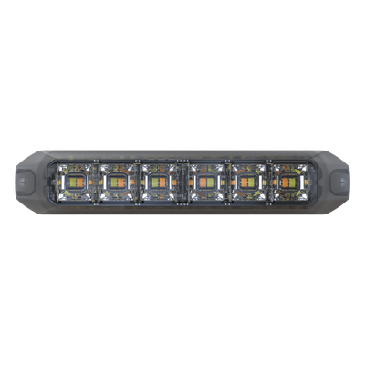 SIGNALPRO - Luz Auxiliar Moldeable / 12 LED Dual Color Rojo-Azul / IP67 / Lente Transparente / SAE / Flexión 120°