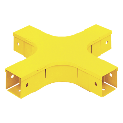 PANDUIT - Accesorio de Canalización / 4 Vías Horizontal / 90° / Radio de Curvatura 50.8 mm (2 pulg) / 308.9 mm (12.2 in) / Amarillo