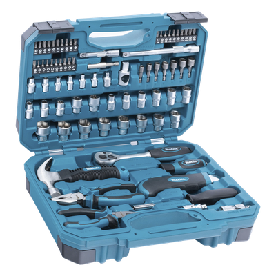 MAKITA - Juego de herramientas manuales / 76 piezas / Acero de alta resistencia / Brocas y puntas para metal, concreto y madera / Maletín organizador