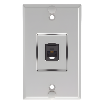 PANDUIT - Placa de Pared Vertical / 1 Puerto Keystone / Jack Cat6 / 110 Impacto / Acero Inoxidable / 2.74 x 4.50 in