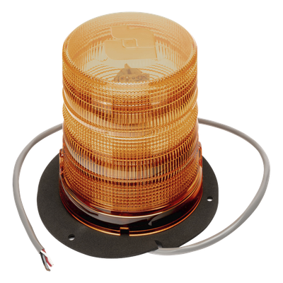 FEDERAL SIGNAL - Estrobo LED / Ámbar / Montaje Permanente / 12-24 VCC / 360° Visibilidad / 16.8 x 14 cm / Doble Flasheo