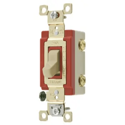 HUBBELL - Interruptor de Palanca 20 A 120-277 V CA/  Grado Industrial/ Color Marfil.