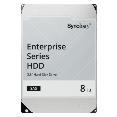 SYNOLOGY - Disco Duro SAS de 3,5" Serie Enterprise | Capacidad de 8TB | Interfaz SAS 12 Gb/s | Velocidad de Rotación 7200 RPM | Caché de 256 MB  MTBF 2,5 Millones de Horas.