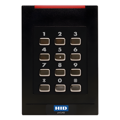 HID - Lector de Acceso con Teclado / Multiformato Proximidad / iClass SEOS 1 cm / MIFARE DESFire / Bluetooth / Wiegand / 5-16 VDC